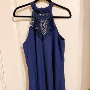 A-Line Royal Blue Dress